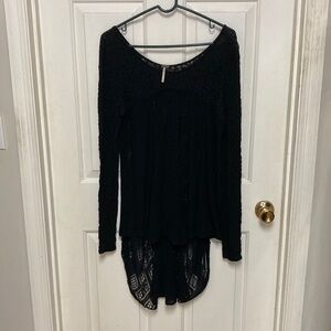 Elegant Black Magic Free People Lace Women's Top